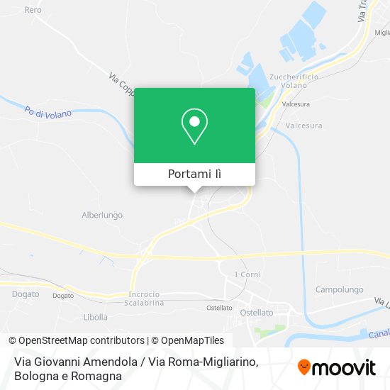 Mappa Via Giovanni Amendola / Via Roma-Migliarino