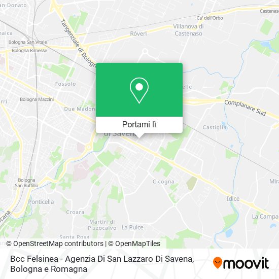 Mappa Bcc Felsinea - Agenzia Di San Lazzaro Di Savena