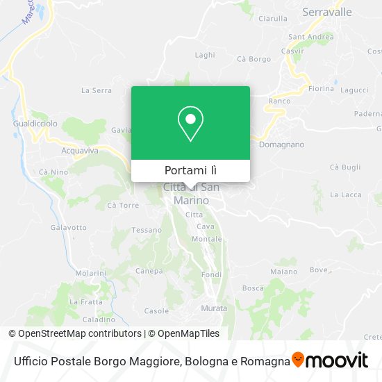 Mappa Ufficio Postale Borgo Maggiore