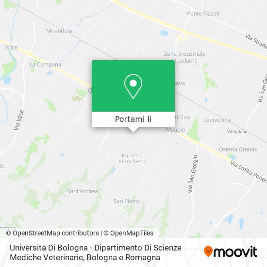 Mappa Università Di Bologna - Dipartimento Di Scienze Mediche Veterinarie