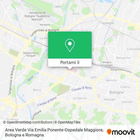 Mappa Area Verde Via Emilia Ponente-Ospedale Maggiore
