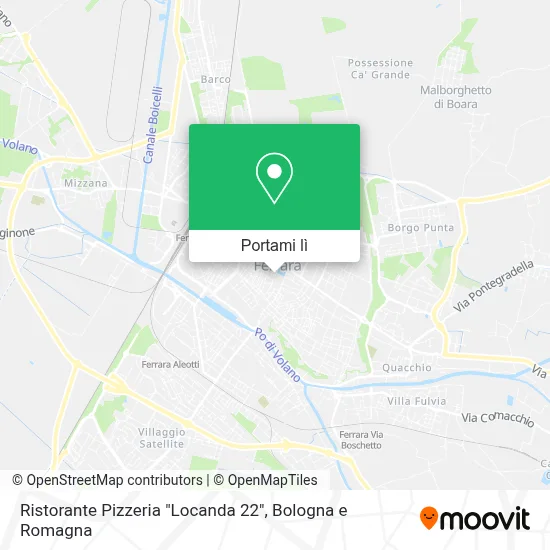 Mappa Ristorante Pizzeria "Locanda 22"