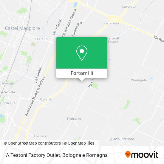 Mappa A.Testoni Factory Outlet