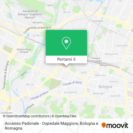 Mappa Accesso Pedonale - Ospedale Maggiore