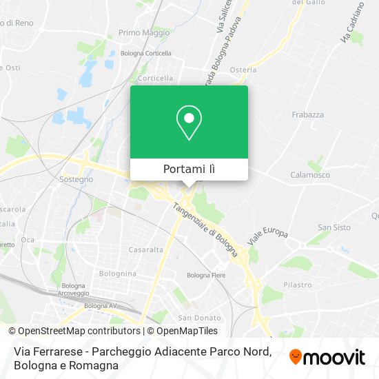 Mappa Via Ferrarese - Parcheggio Adiacente Parco Nord