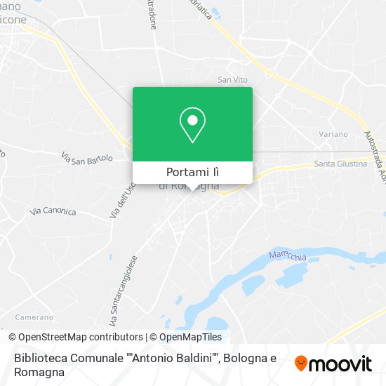 Mappa Biblioteca Comunale ""Antonio Baldini""