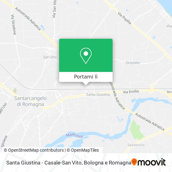 Mappa Santa Giustina - Casale-San Vito