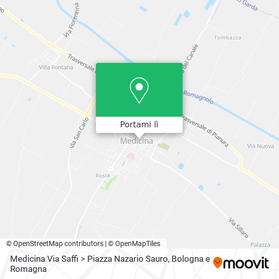 Mappa Medicina Via Saffi > Piazza Nazario Sauro