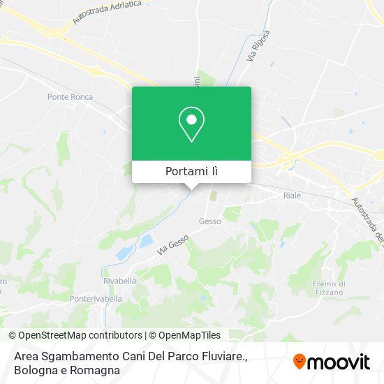 Mappa Area Sgambamento Cani Del Parco Fluviare.