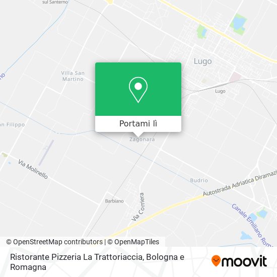 Mappa Ristorante Pizzeria La Trattoriaccia