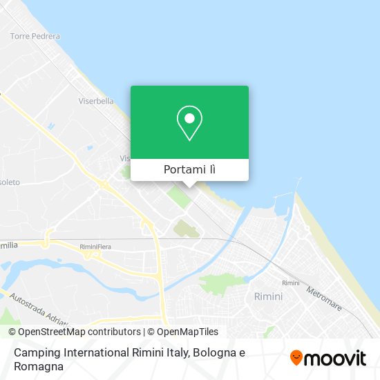 Mappa Camping International Rimini Italy