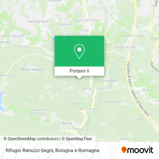 Mappa Rifugio Ranuzzi-Segni