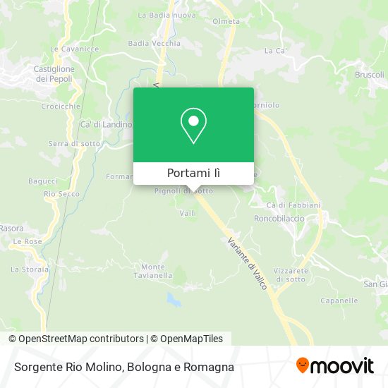 Mappa Sorgente Rio Molino