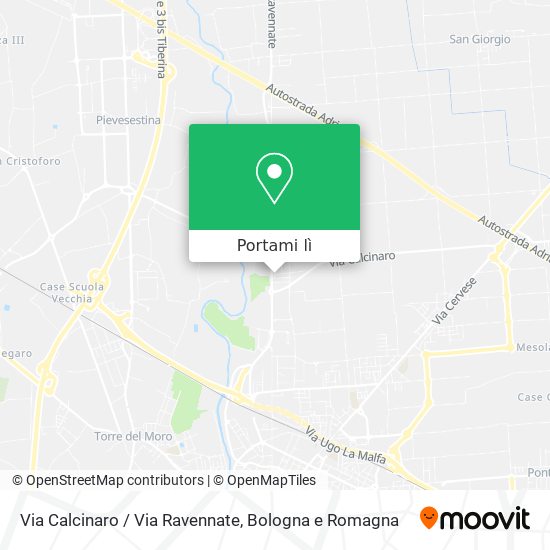 Mappa Via Calcinaro / Via Ravennate