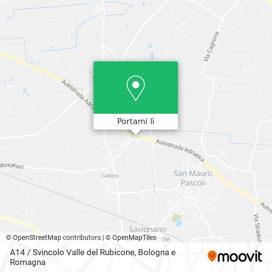 Mappa A14 / Svincolo Valle del Rubicone