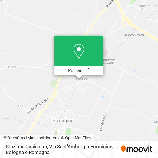 Mappa Stazione Casinalbo, Via Sant'Ambrogio Formigine