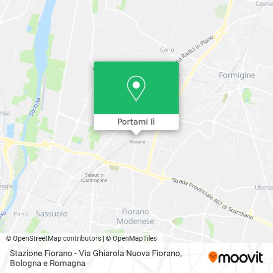 Mappa Stazione Fiorano - Via Ghiarola Nuova Fiorano