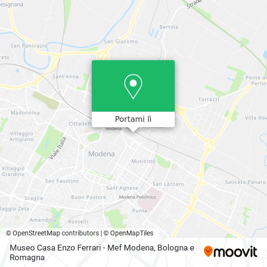 Mappa Museo Casa Enzo Ferrari - Mef Modena