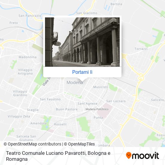 Mappa Teatro Comunale Luciano Pavarotti
