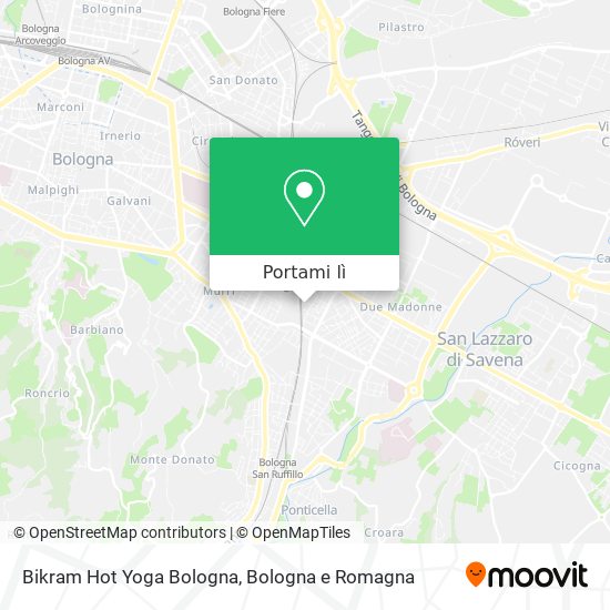 Mappa Bikram Hot Yoga Bologna