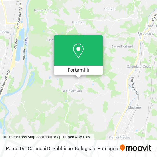 Mappa Parco Dei Calanchi Di Sabbiuno
