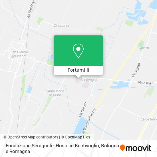 Mappa Fondazione Seràgnoli - Hospice Bentivoglio