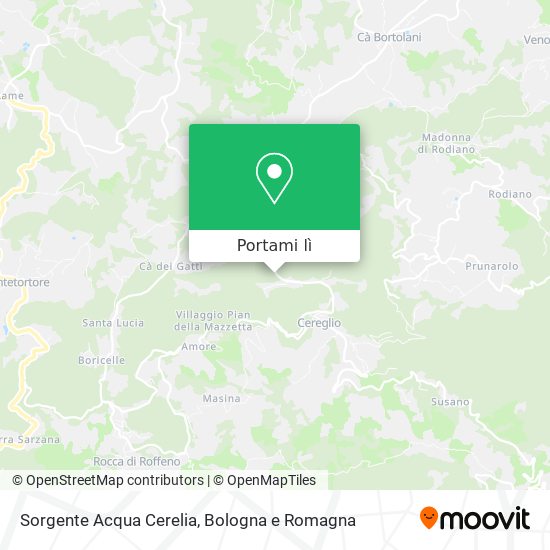 Mappa Sorgente Acqua Cerelia