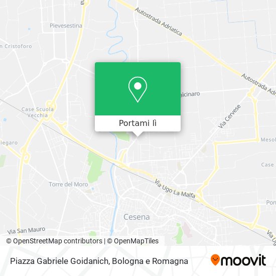 Mappa Piazza Gabriele Goidanich