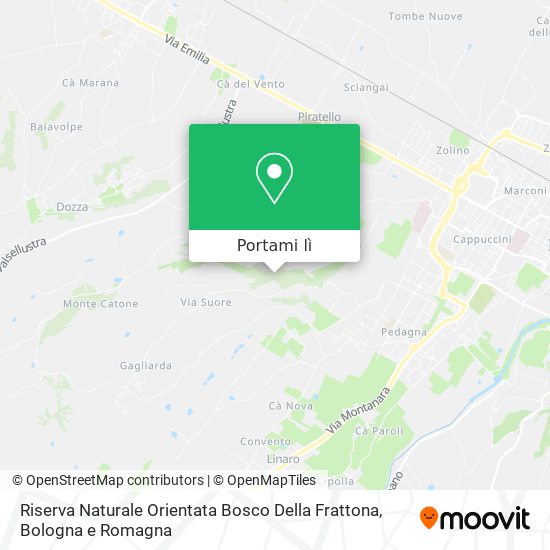 Mappa Riserva Naturale Orientata Bosco Della Frattona