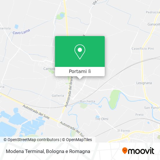 Mappa Modena Terminal
