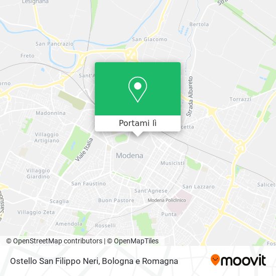 Mappa Ostello San Filippo Neri