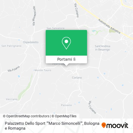 Mappa Palazzetto Dello Sport ""Marco Simoncelli""