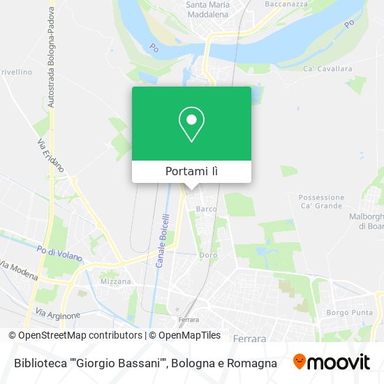 Mappa Biblioteca ""Giorgio Bassani""