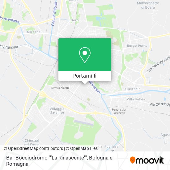 Mappa Bar Bocciodromo ""La Rinascente""