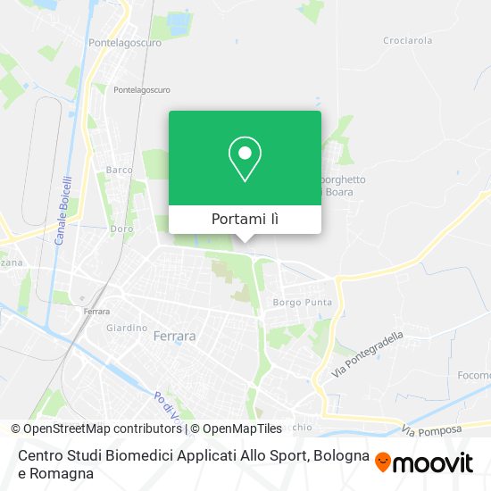 Mappa Centro Studi Biomedici Applicati Allo Sport