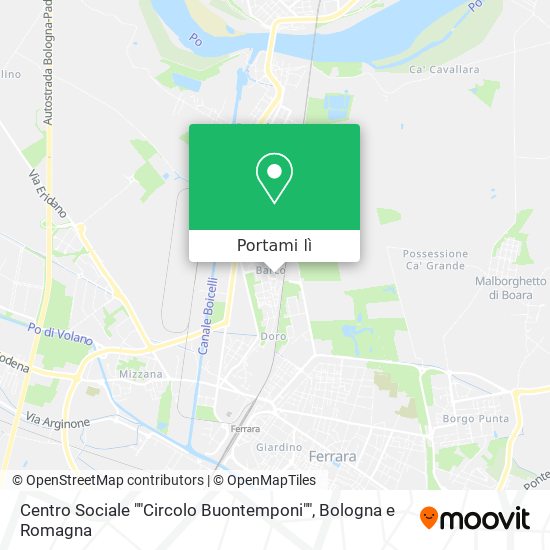 Mappa Centro Sociale ""Circolo Buontemponi""