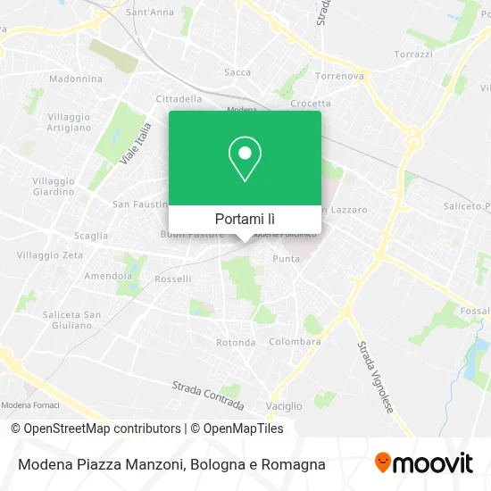 Mappa Modena Piazza Manzoni