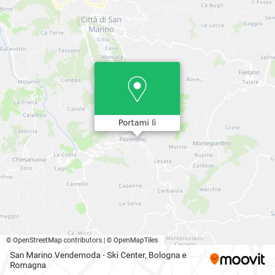 Mappa San Marino Vendemoda - Ski Center