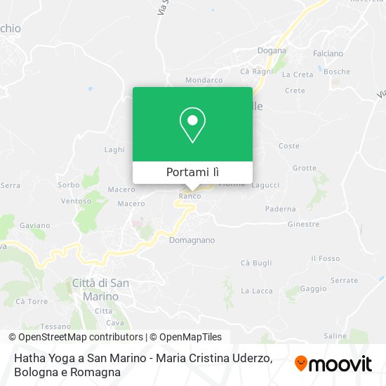 Mappa Hatha Yoga a San Marino - Maria Cristina Uderzo
