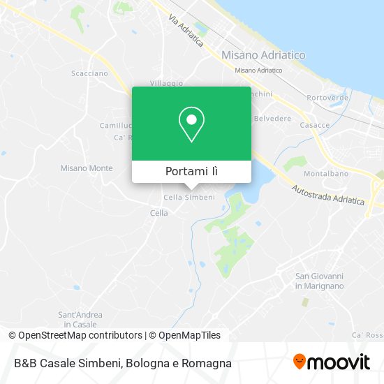 Mappa B&B Casale Simbeni