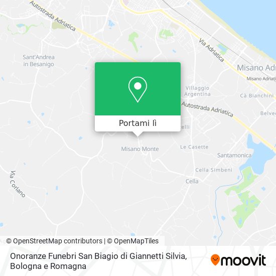 Mappa Onoranze Funebri San Biagio di Giannetti Silvia