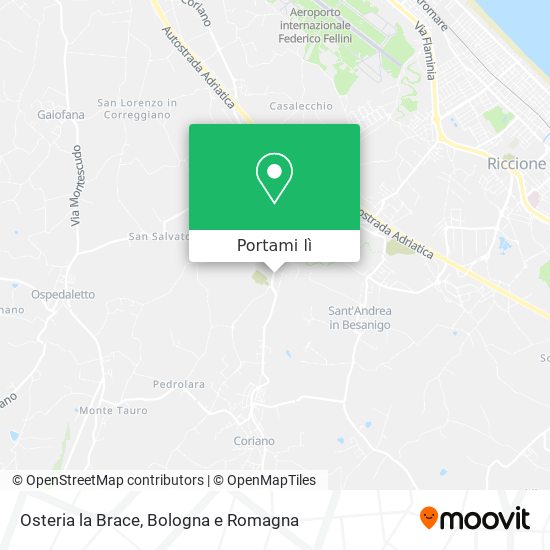 Mappa Osteria la Brace