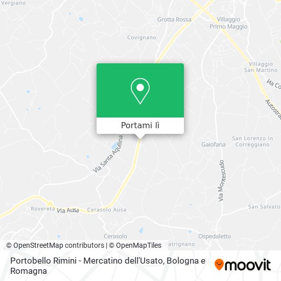 Mappa Portobello Rimini - Mercatino dell'Usato
