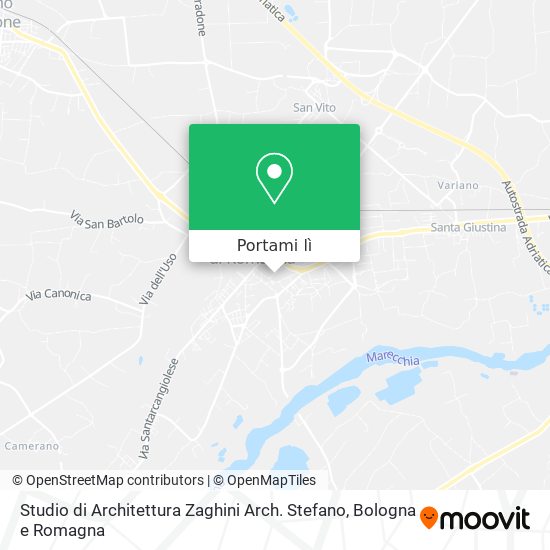 Mappa Studio di Architettura Zaghini Arch. Stefano