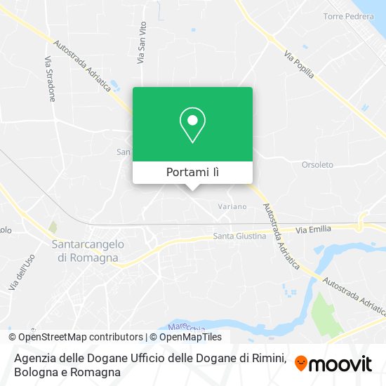 Mappa Agenzia delle Dogane Ufficio delle Dogane di Rimini