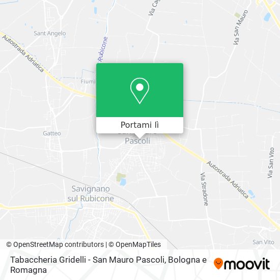 Mappa Tabaccheria Gridelli - San Mauro Pascoli