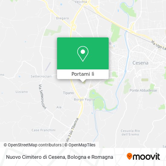Mappa Nuovo Cimitero di Cesena
