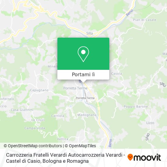 Mappa Carrozzeria Fratelli Verardi Autocarrozzeria Verardi - Castel di Casio
