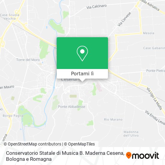 Mappa Conservatorio Statale di Musica B. Maderna Cesena