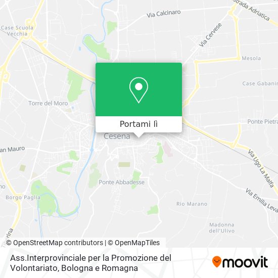 Mappa Ass.Interprovinciale per la Promozione del Volontariato